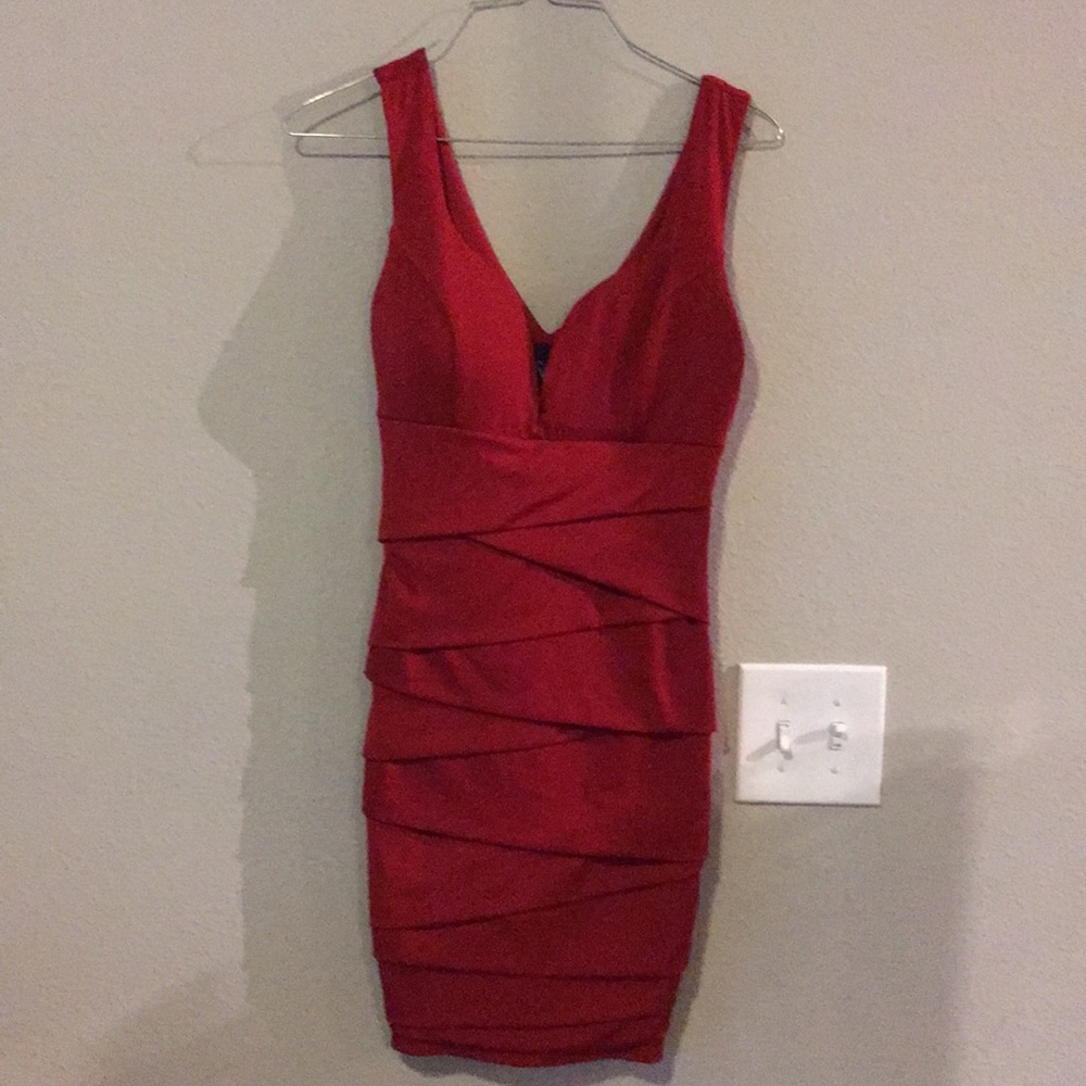 Sexy red mini dress